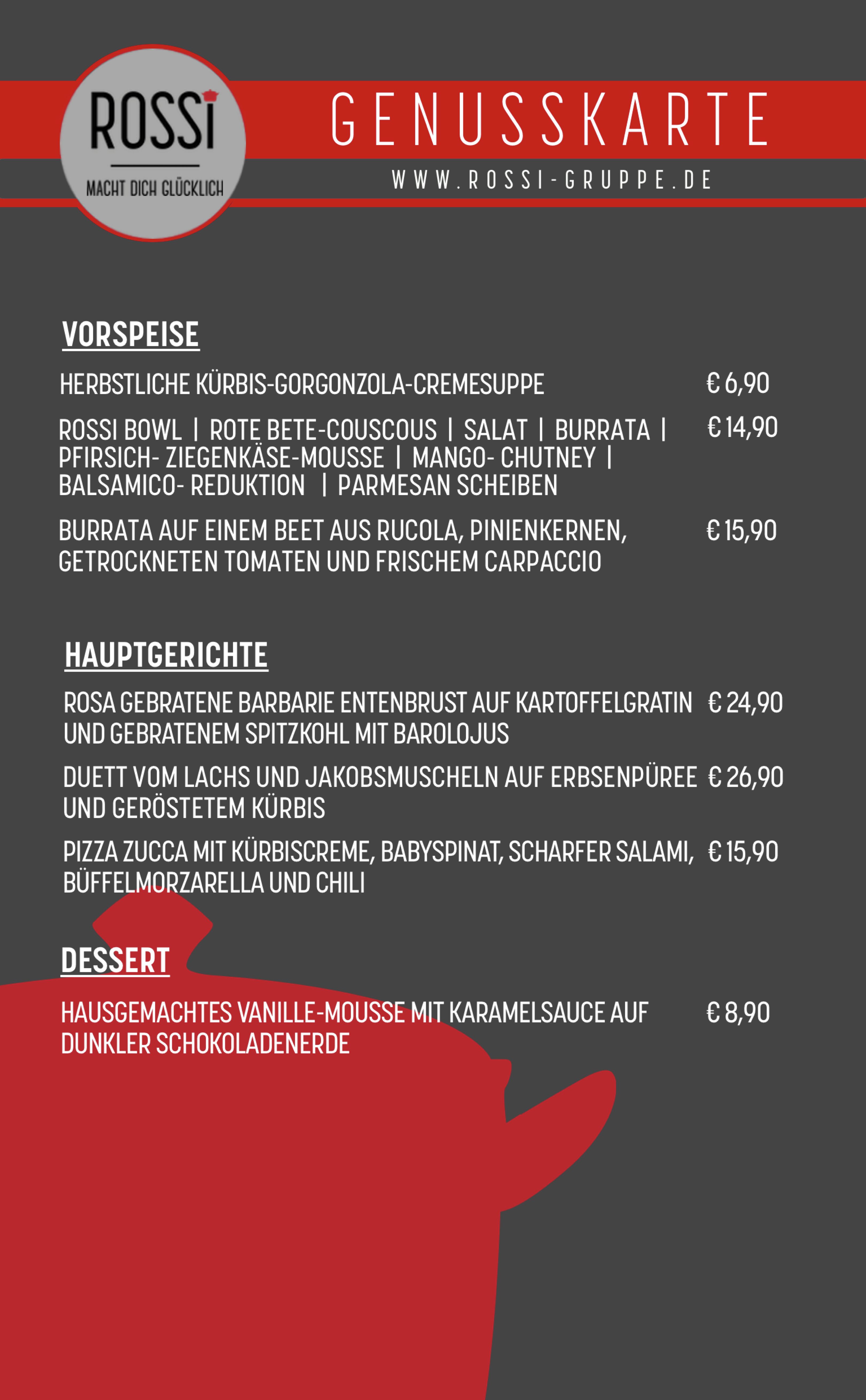 Genusskarte - Rossi Gruppe